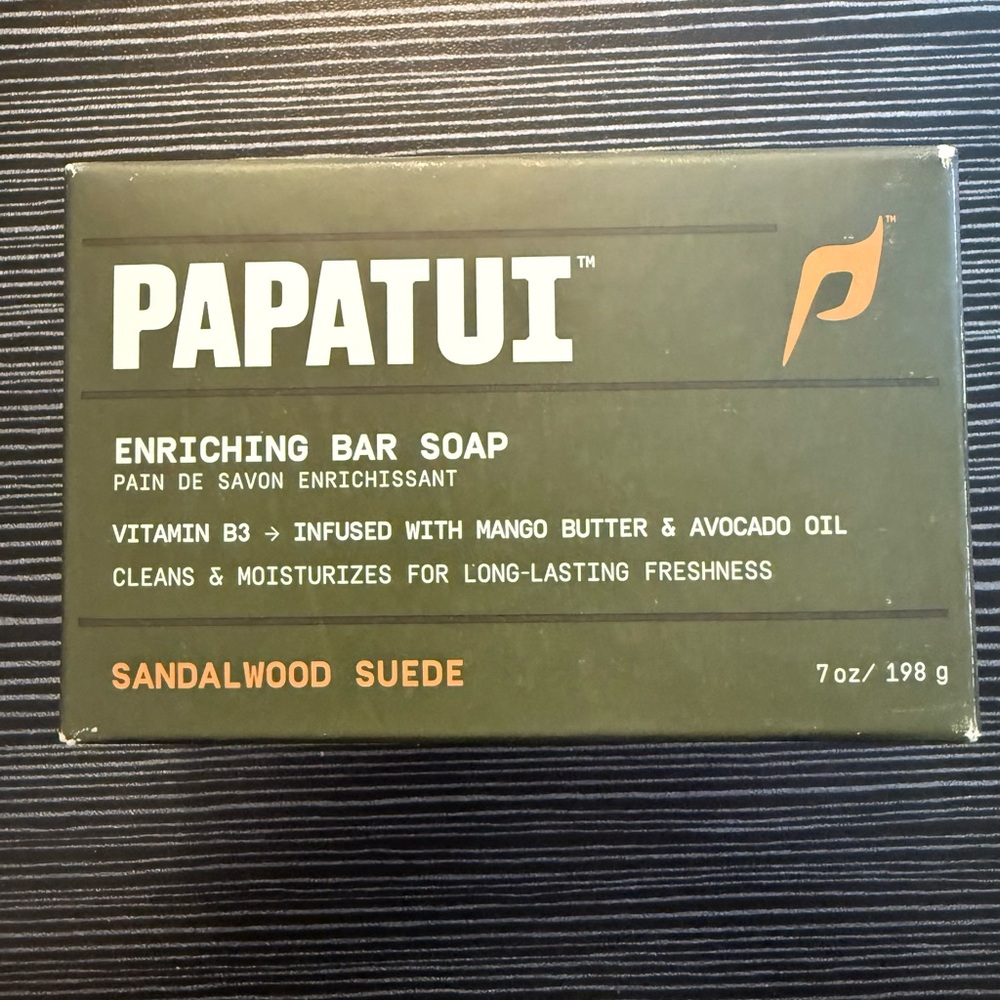 PAPATUI Enriched Bar Soap Sandalwood Suede 7oz